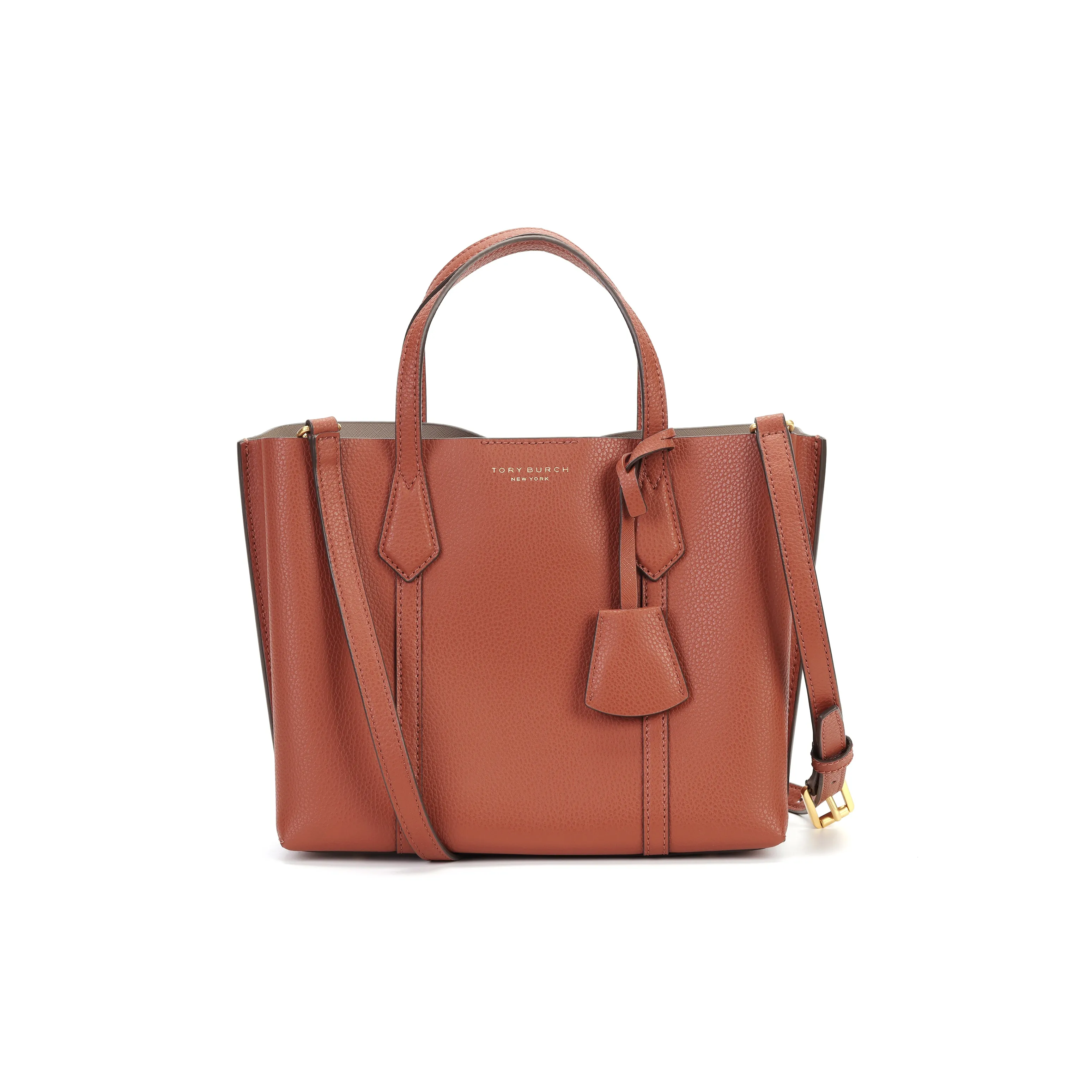 TORY BURCH Perry Коровья кожа Тоут Сумка Сумка для покупок Сумка на плечо Сумка Маленькая Женская Кирпично-красная