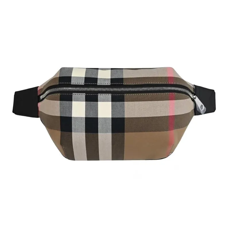 Burberry Cotton With Calfskin Fanny Pack Women's Birch Brown