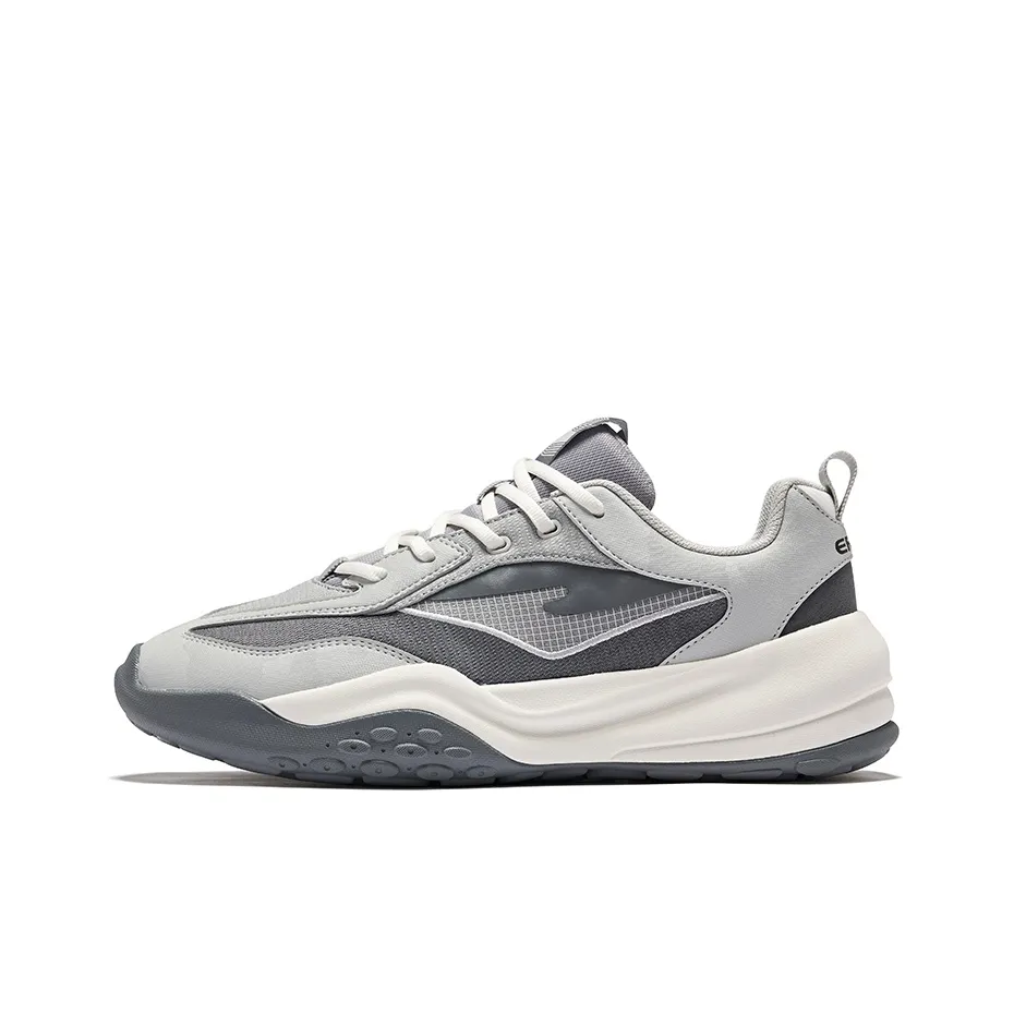 Erke Pudding Износостойкий и Легкий Низкий Топ Casual Мужской Стальной Серый Белый Розовый