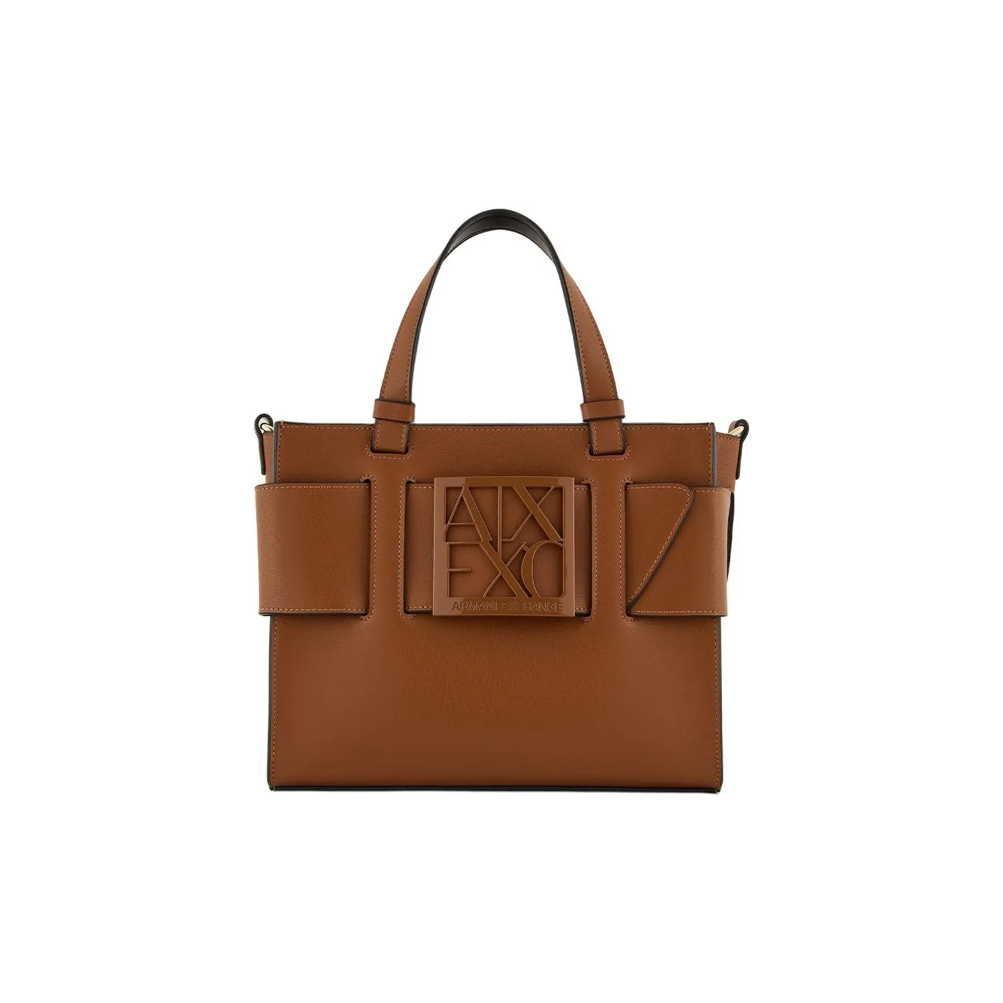 ARMANI EXCHANGEAE PU Tote Bag, Shopping Bag, Crossbody Bag, One Shoulder Handbag Women's Brown