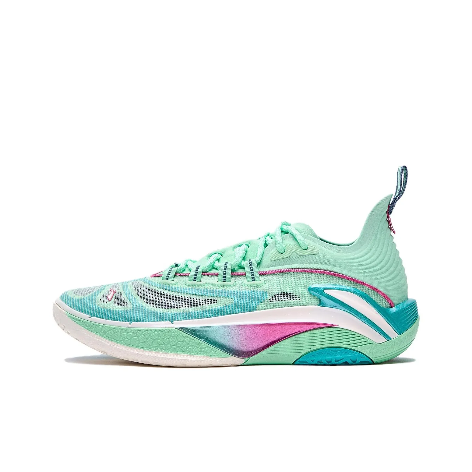 LiNing BadFive Hunter 1 Super Low Top Basketball Shoes Men
s Mint Green