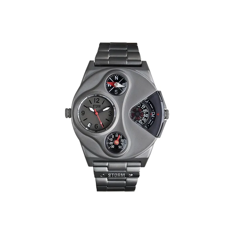 STORM V2 NAVIGATOR Collection Кварцевые Мужские Часы 47 мм Серый Циферблат Ремешок из Нержавеющей Стали