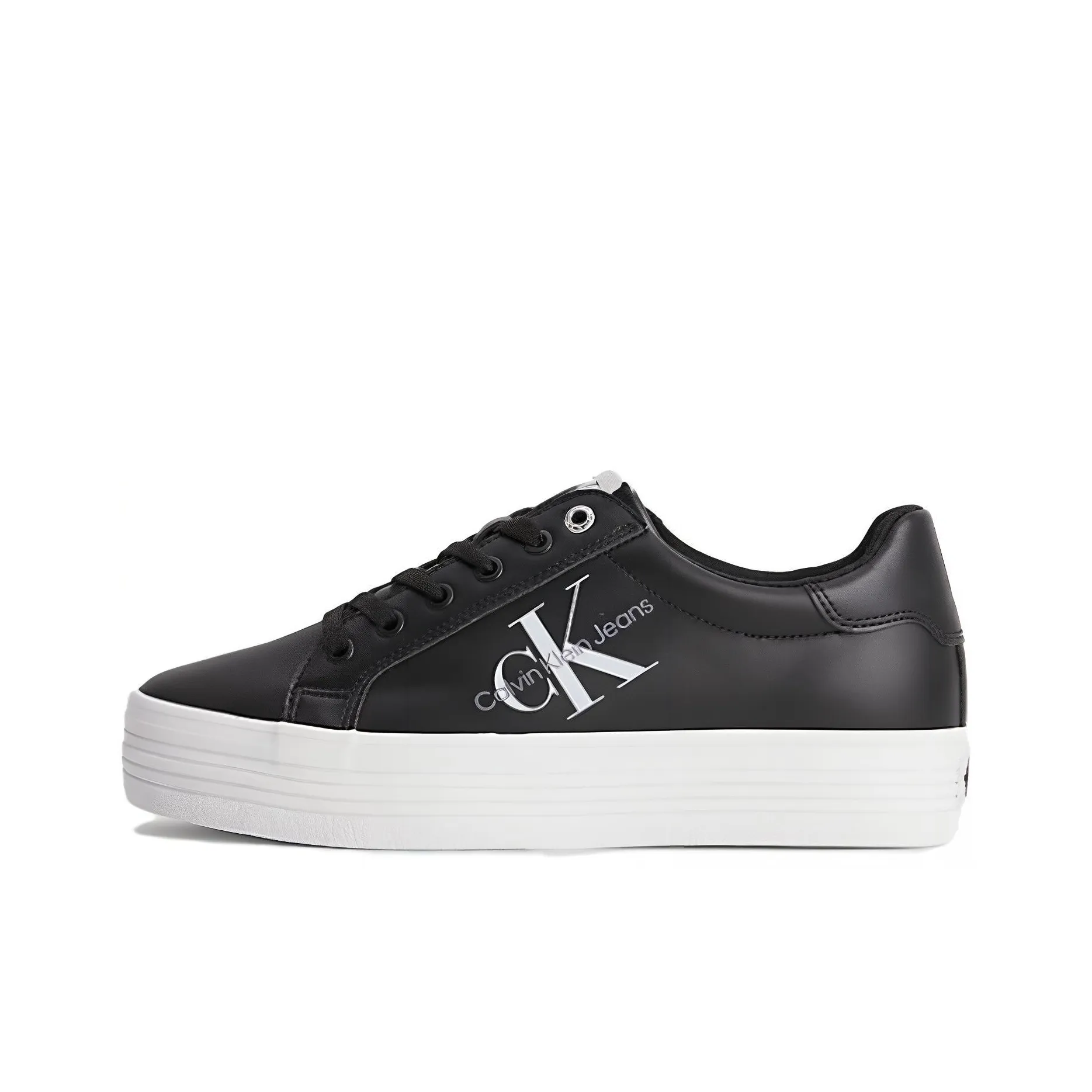 Calvin Klein Jeans Svart huvtröja med klassisk monogramlogga Low-Top Skateboard Shoes Women's Black