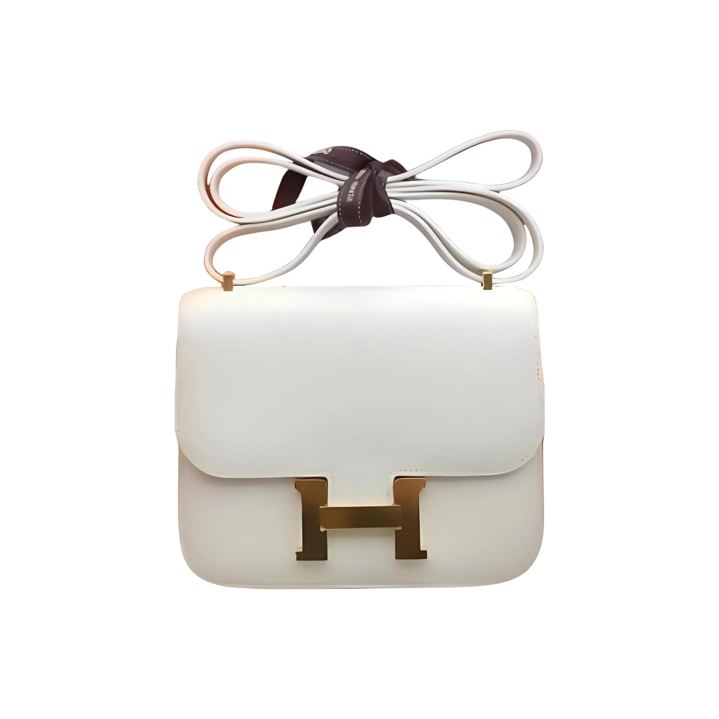 HERMES Constance Swift Leather Shoulder Bag, Crossbody Bag Mini Women's 0U New White