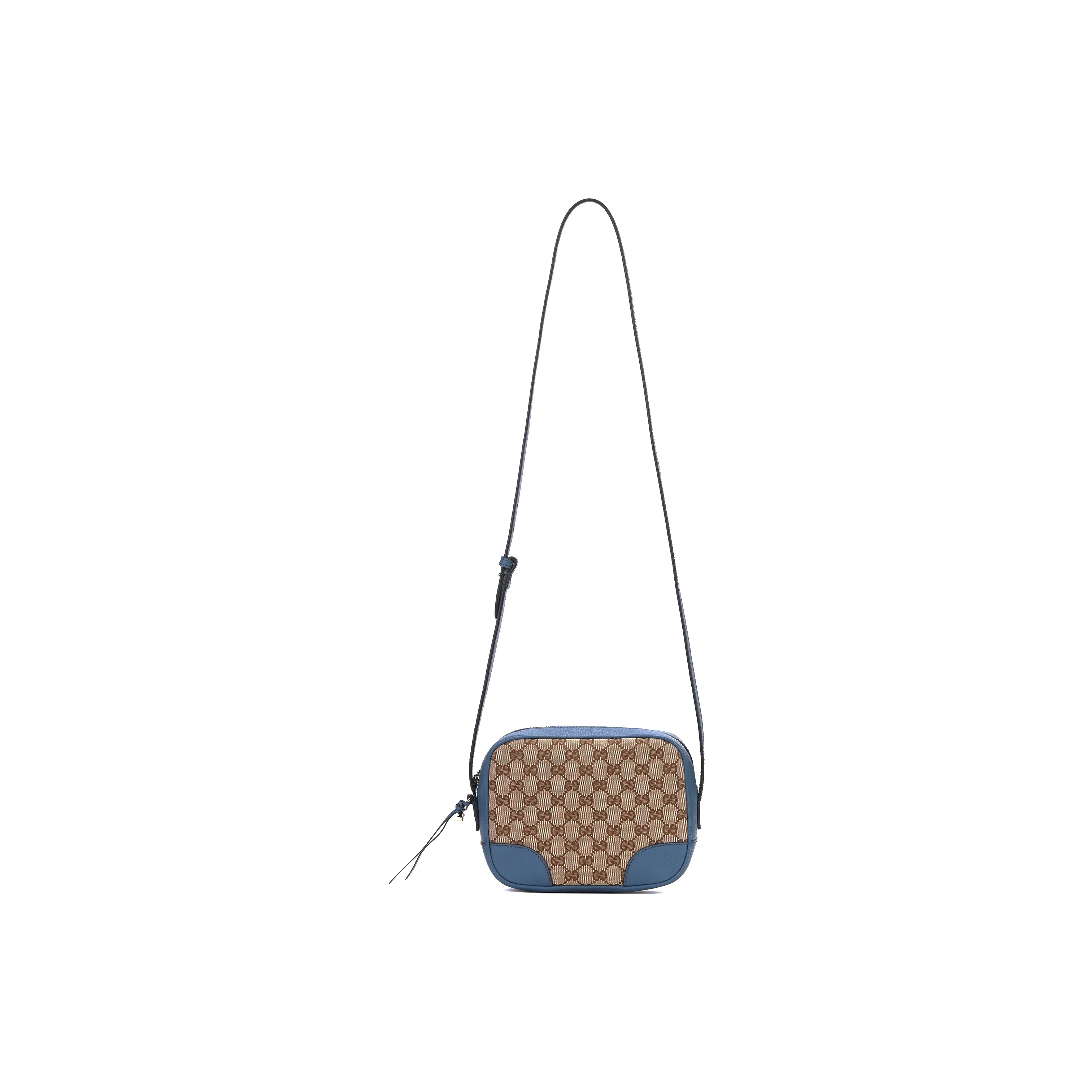 GUCCI Canvas With Leather Camera Bag, Shoulder Bag, Crossbody Bag Women's Ebony/Blue