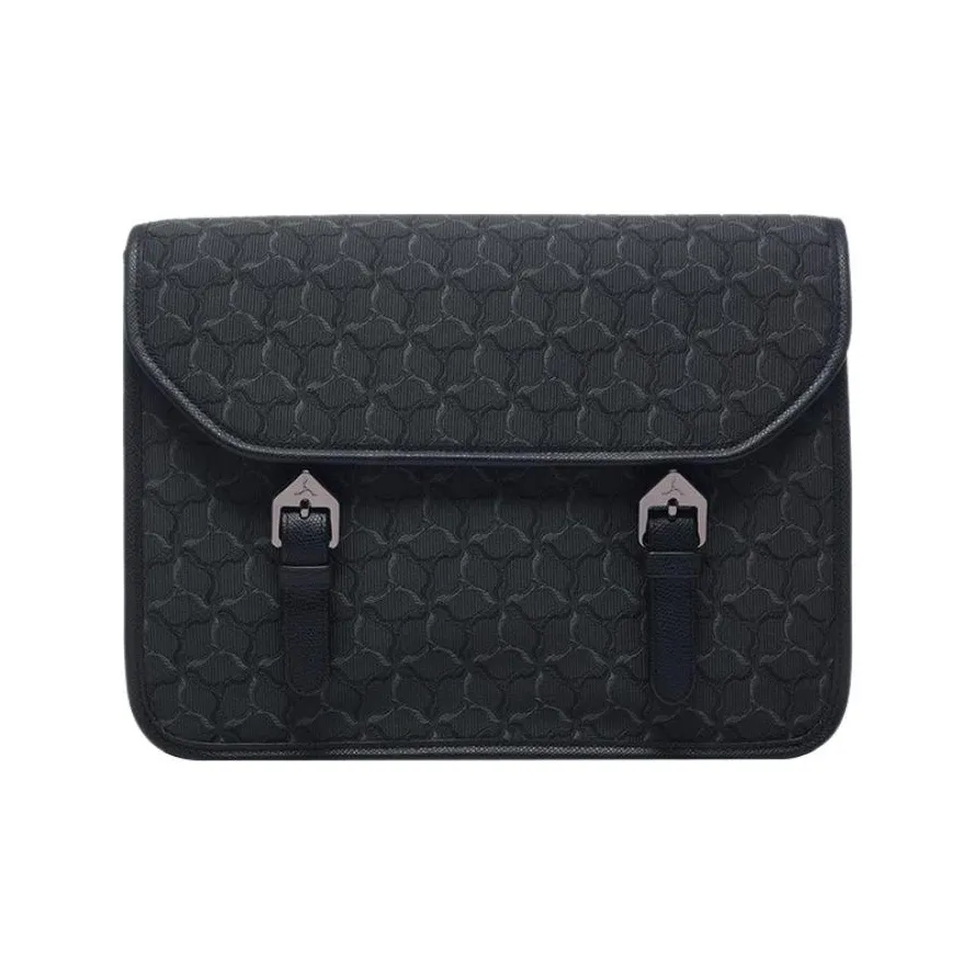 LI NING 1990 Ткань с кожаными вставками курьерская сумка сумка через плечо стандартная женская черная