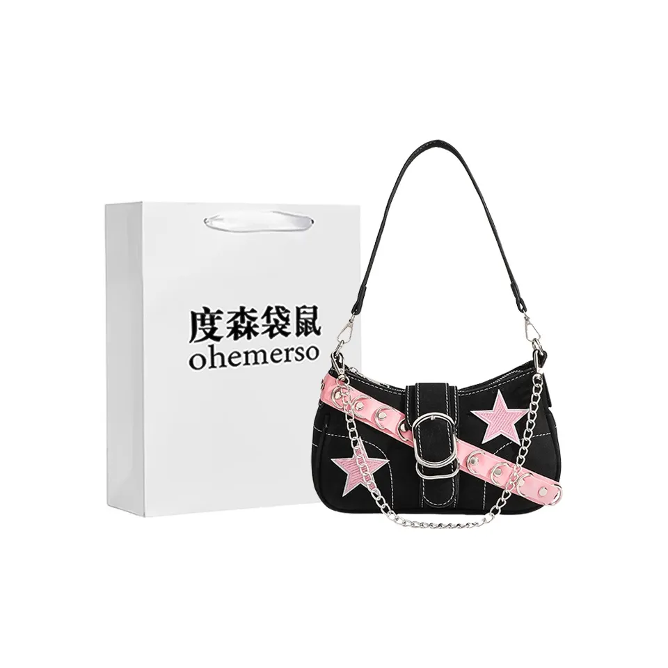 Dusen Kangaroo Холст Минималистский стиль Модный Многоцветный Маленькая Сумка через плечо Женская Белый Черный Синий