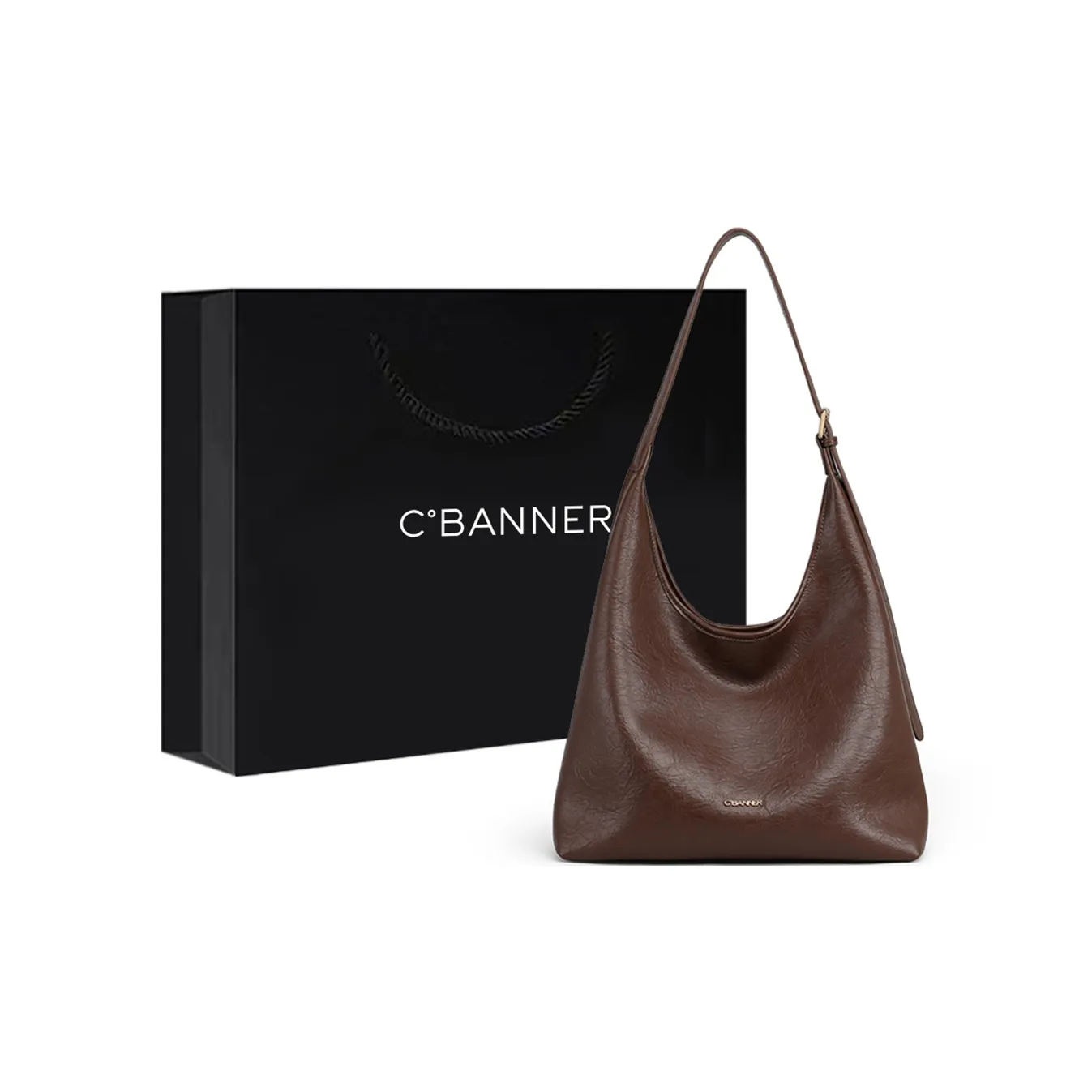 C°BANNER Коровья кожа Тоут Сумка Сумка через плечо Стандартная Женская Кофейного цвета