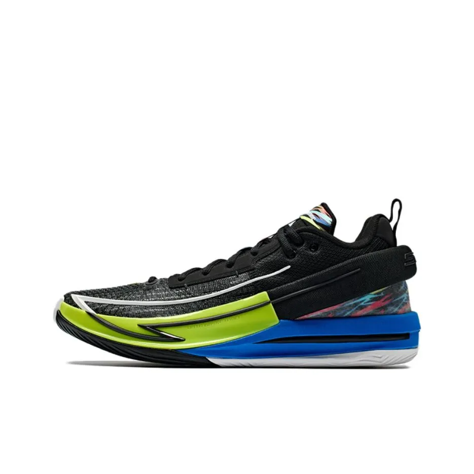 ANTA Fengmang 1 Slip-resistant Abrasion-resistant High Top Баскетбольные кроссовки Мужские Черный Зеленый Синий