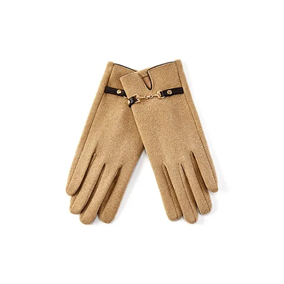 Lanza замша вязаные перчатки женские