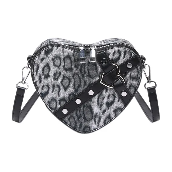 morellybear ПУ (полиуретан) Сердечная сумка Сумка через плечо Стандартная Женская Черная Коричневая Кофейная Фиолетовая