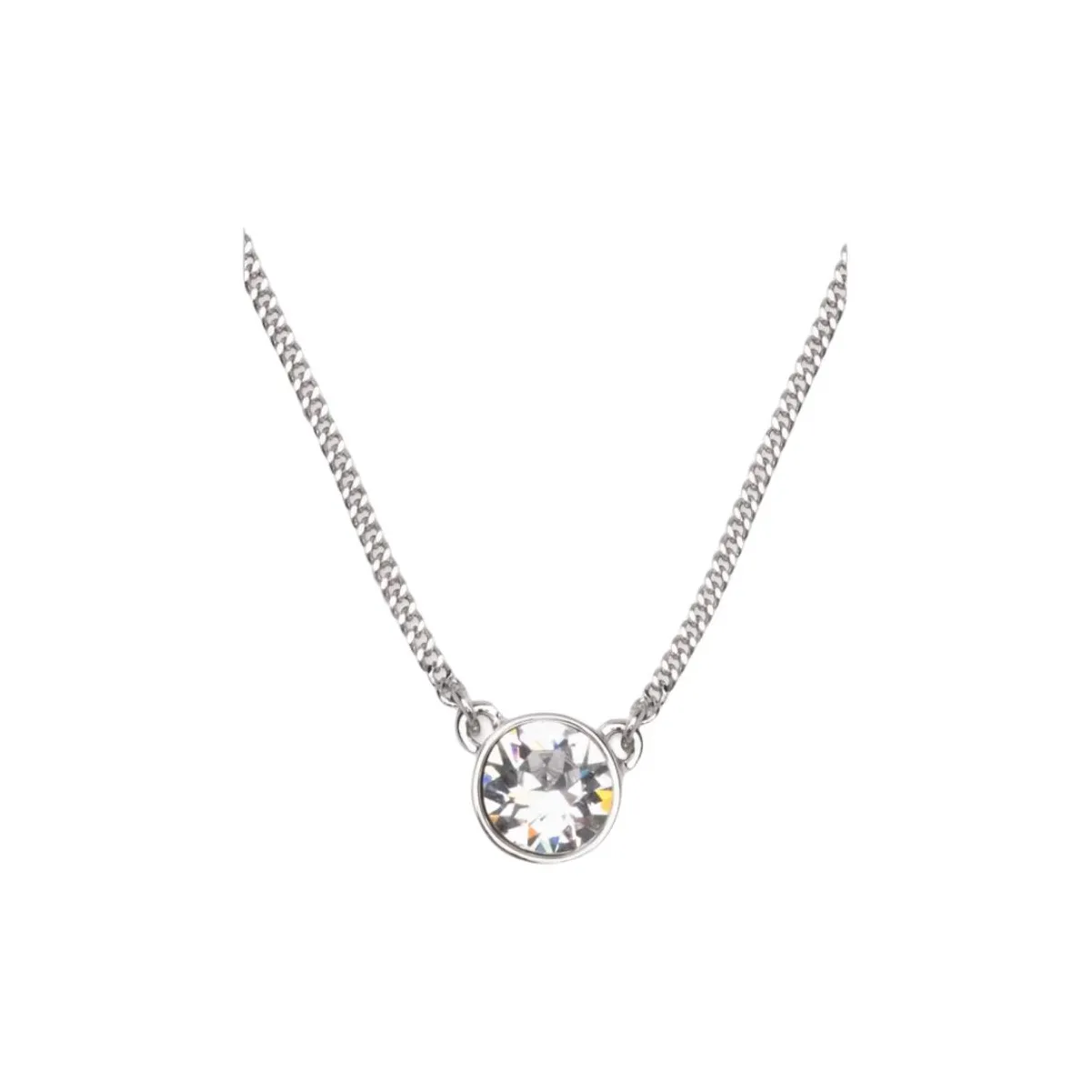 GIVENCHY Crystal Necklaces Unisex Silver
