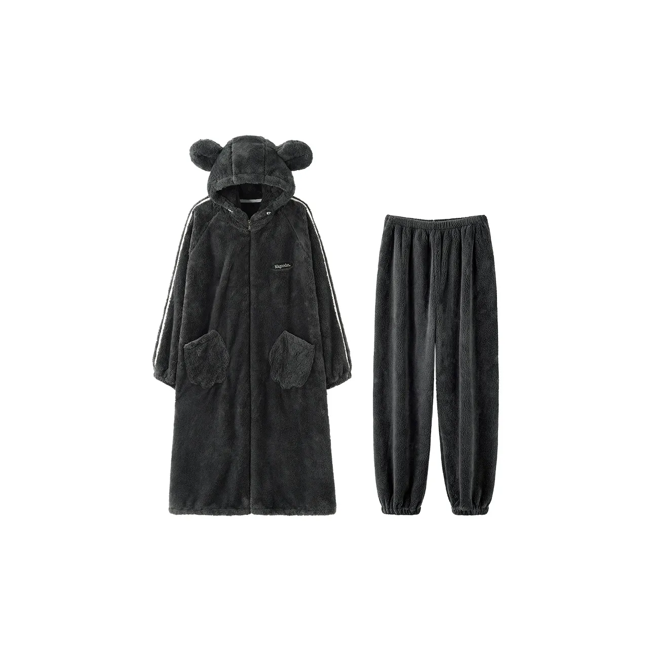 MIOJUER Sleep Халат Мужской Темно-Серый