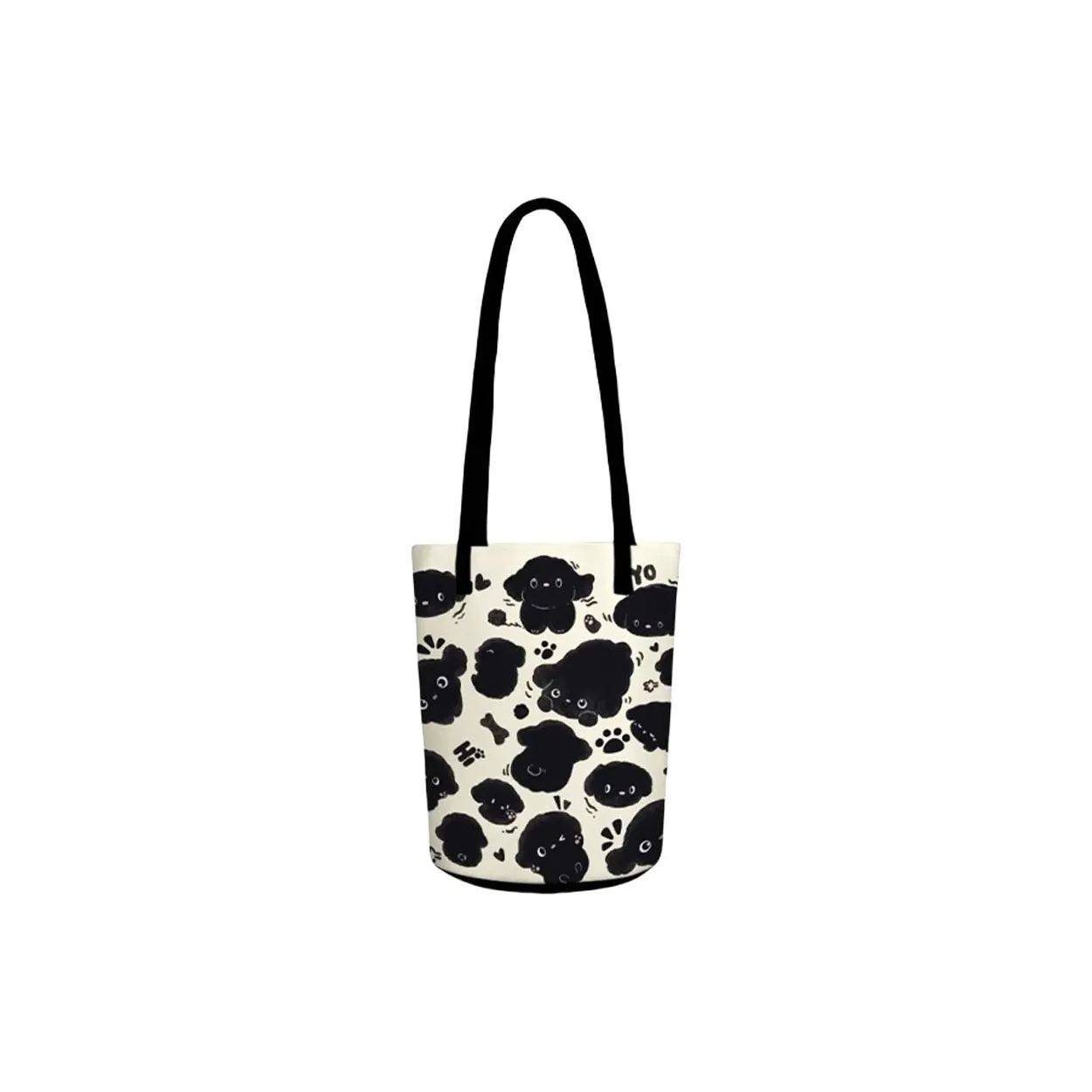 AOSONG Suede Technology Fabric Shoulder Bag Regular Women's Curl Little Black