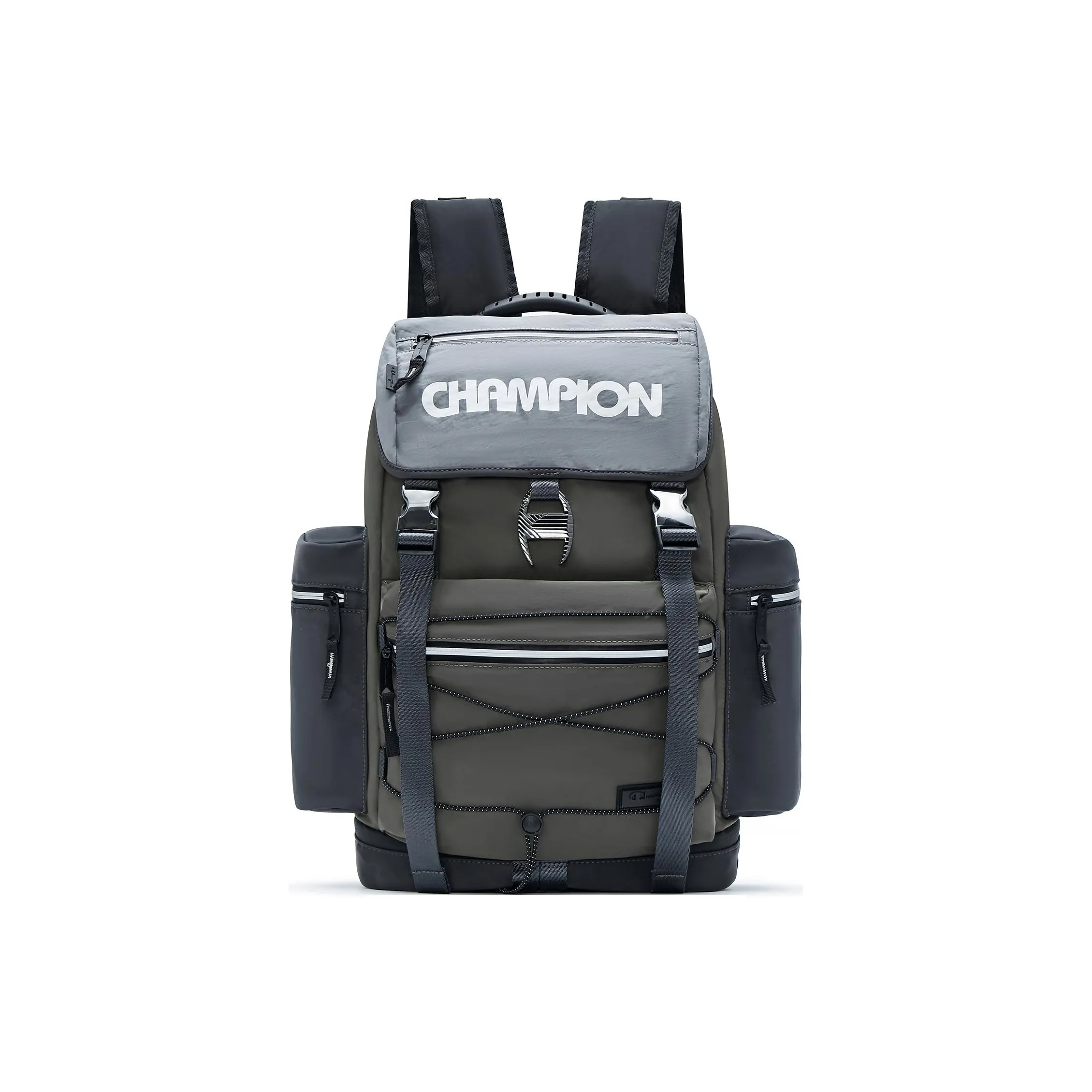 Champion Fabric Backpack Regular Unisex Alloy Gray & Coffee Gray & Smoke Gray