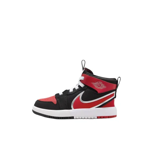 Jordan Air Jordan 1 Детская повседневная обувь Высокие кеды Красный черный Kids