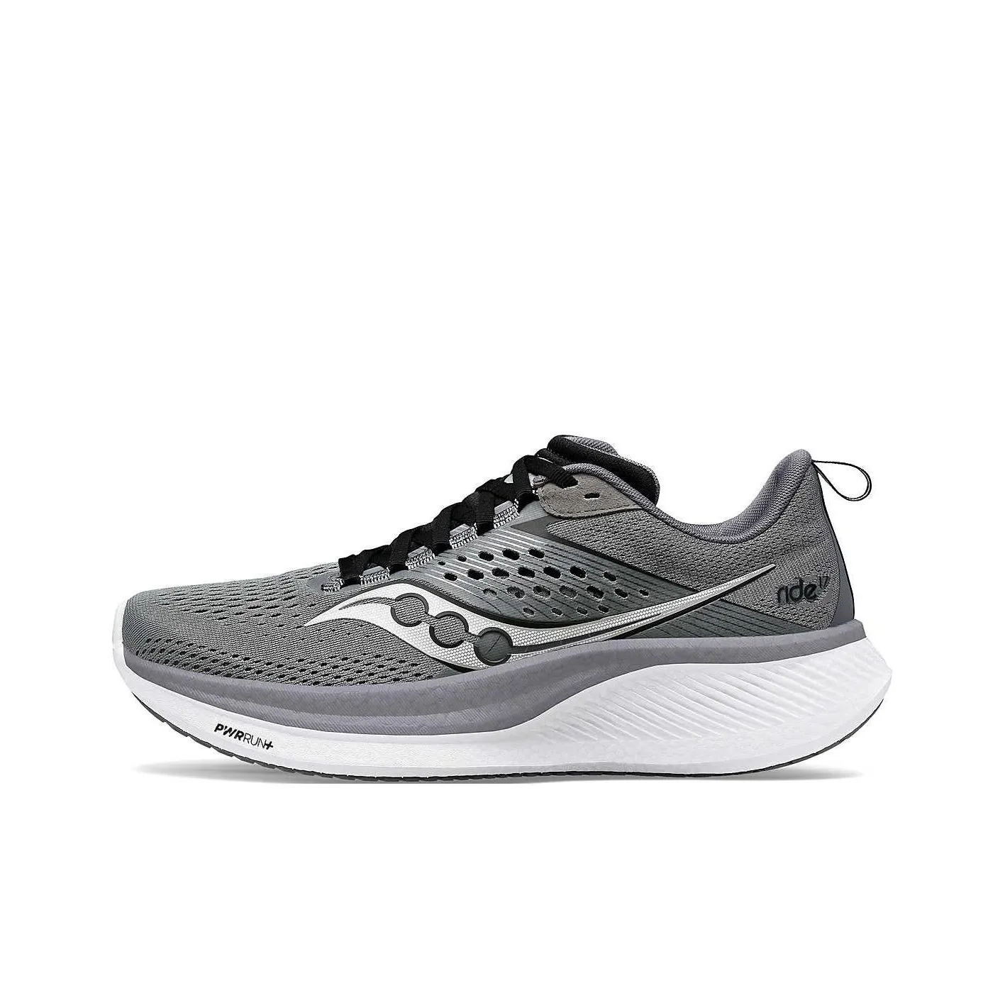 Saucony RIDE 17 Anti Slip Wear Resistant Low Top Running Shoes Men's Gray