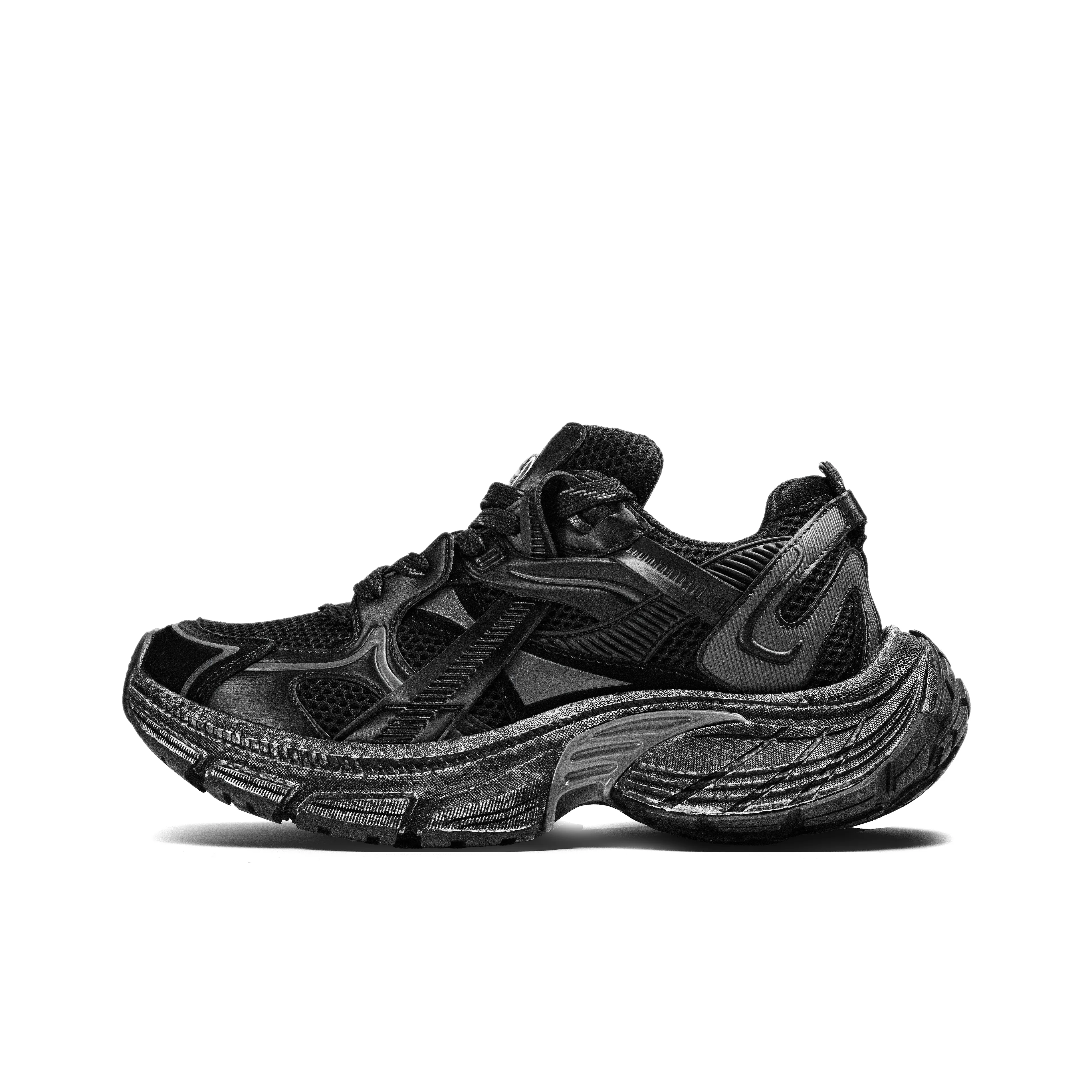 Shug SUGAR DAD Cushioned Wear Resistant Slip Resistant Low Top Casual Chunky Sneakers Men's Drifting Black