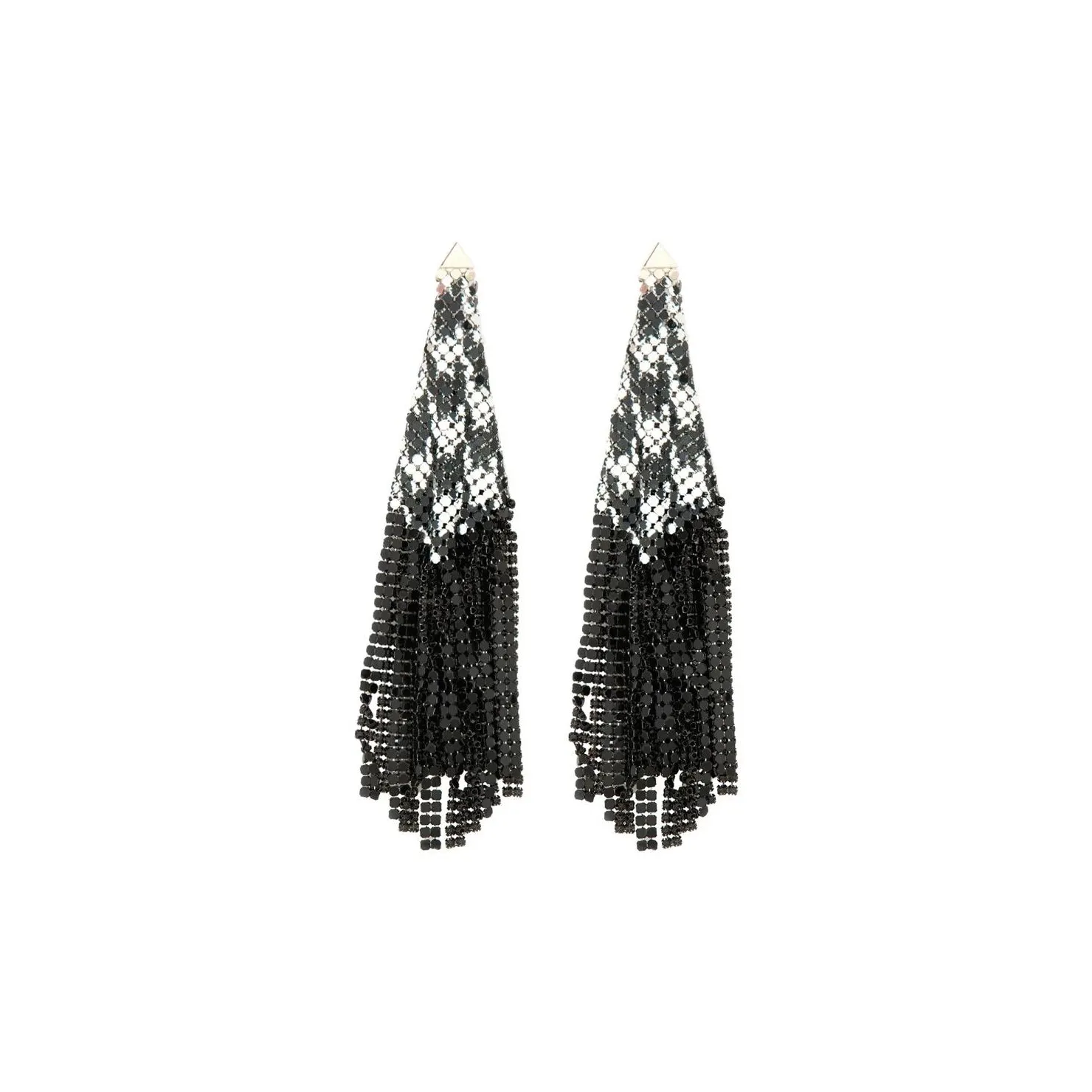 Paco Rabanne Two Toned Chainmail Earrings