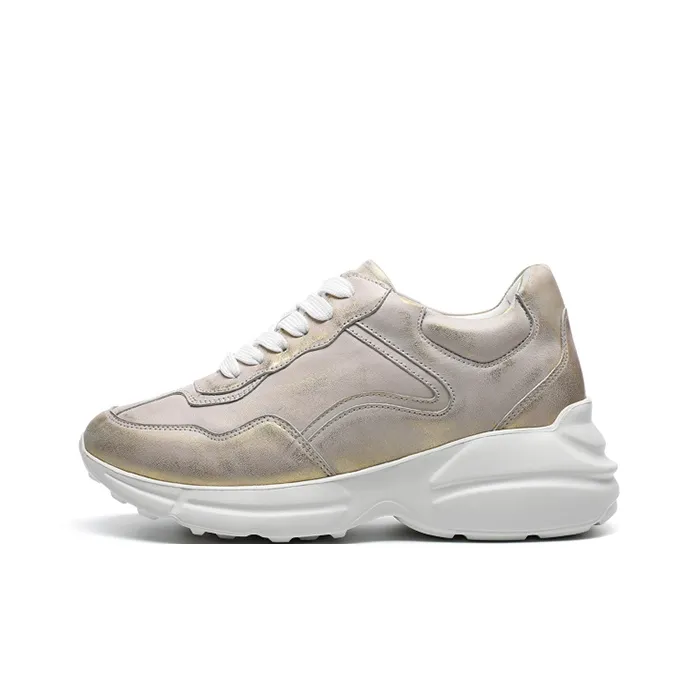 He Jinchang Slip-resistant Abrasion-resistant Low Top Footwear Women's Gold He Jinchang Противоскользящий Устойчивый к истиранию Низкий Топ Обувь Женская Золотая