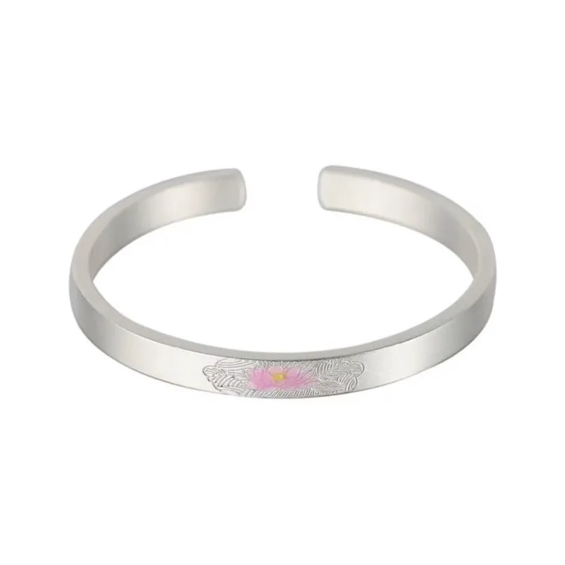 Brahmacharya 999 Fine Silver Bangles Women's