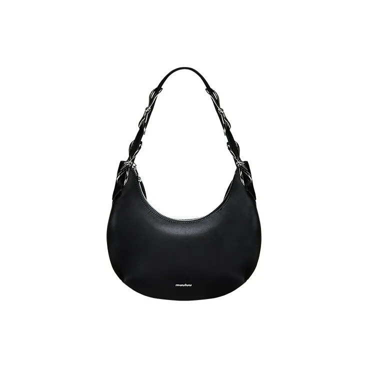 Muuluu Satin Сумка Сумка через плечо Средняя Женская Черная