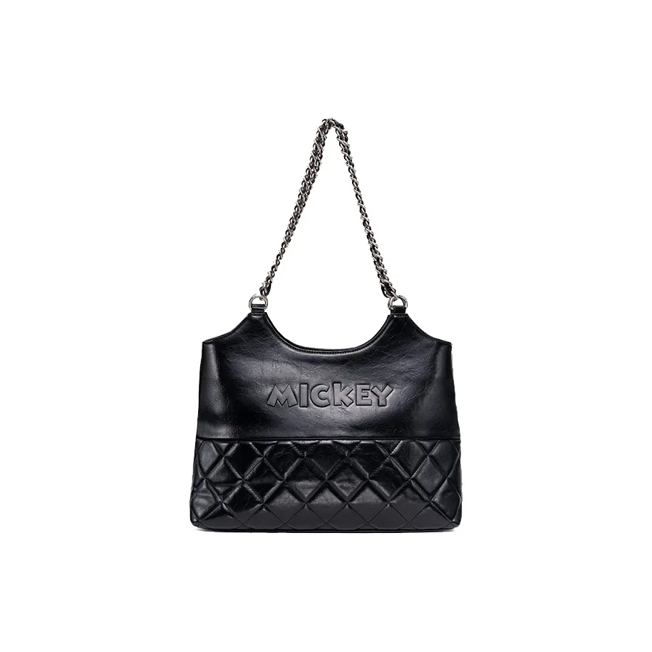 Disney Mickey Series PU Tote Bag Shopping Bag Shoulder Bags Women's Black