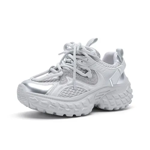 BASIC HOUSE Толстоподошвенные кроссовки Low Top Серые Женские