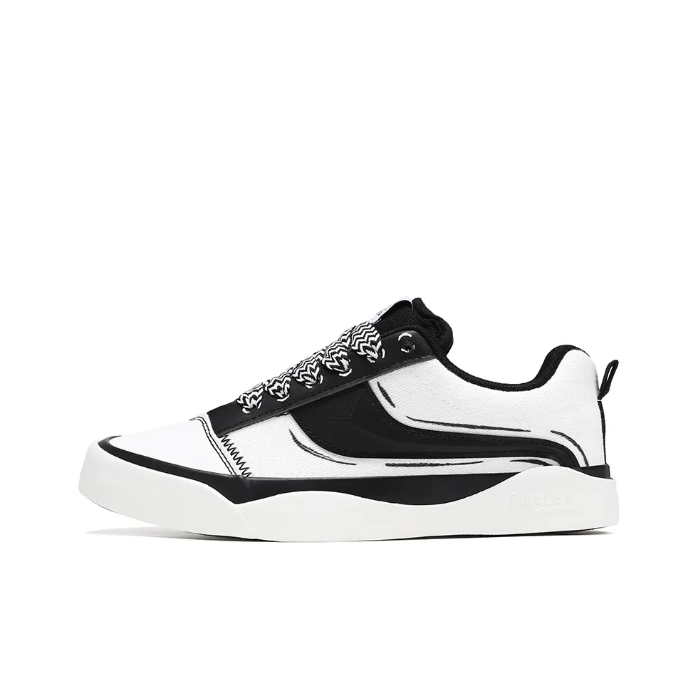 BALIAOYUN x JACLAR Slip Resistant, Abrasion Resistant, Lightweight Low Top Skateboard Shoes Women's Black White