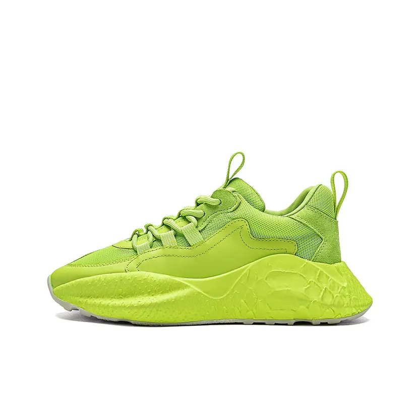 NAUTICA Anti Slip And Wear Resistant Height Increasing Low Top Chunky Sneakers Women's Neon Green