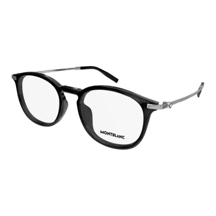 MONTBLANC Пластик Оправа Титановый Сплав Металл Квадратные Оправы для Очков Унисекс Черный