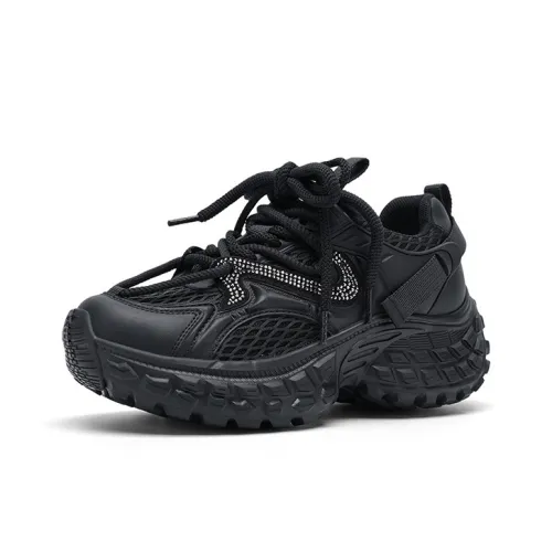BASIC HOUSE Толстоподошвенные кроссовки Low Top Черные Женские