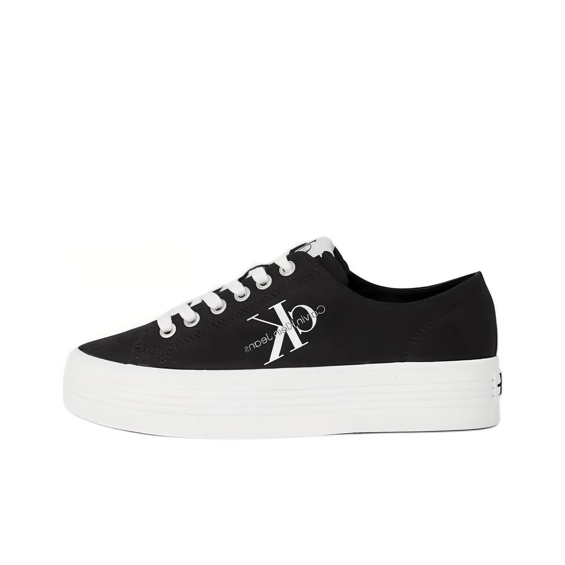 CKJ CALVIN KLEIN JEANS Lightweight Low Top Canvas Shoes Women's Black