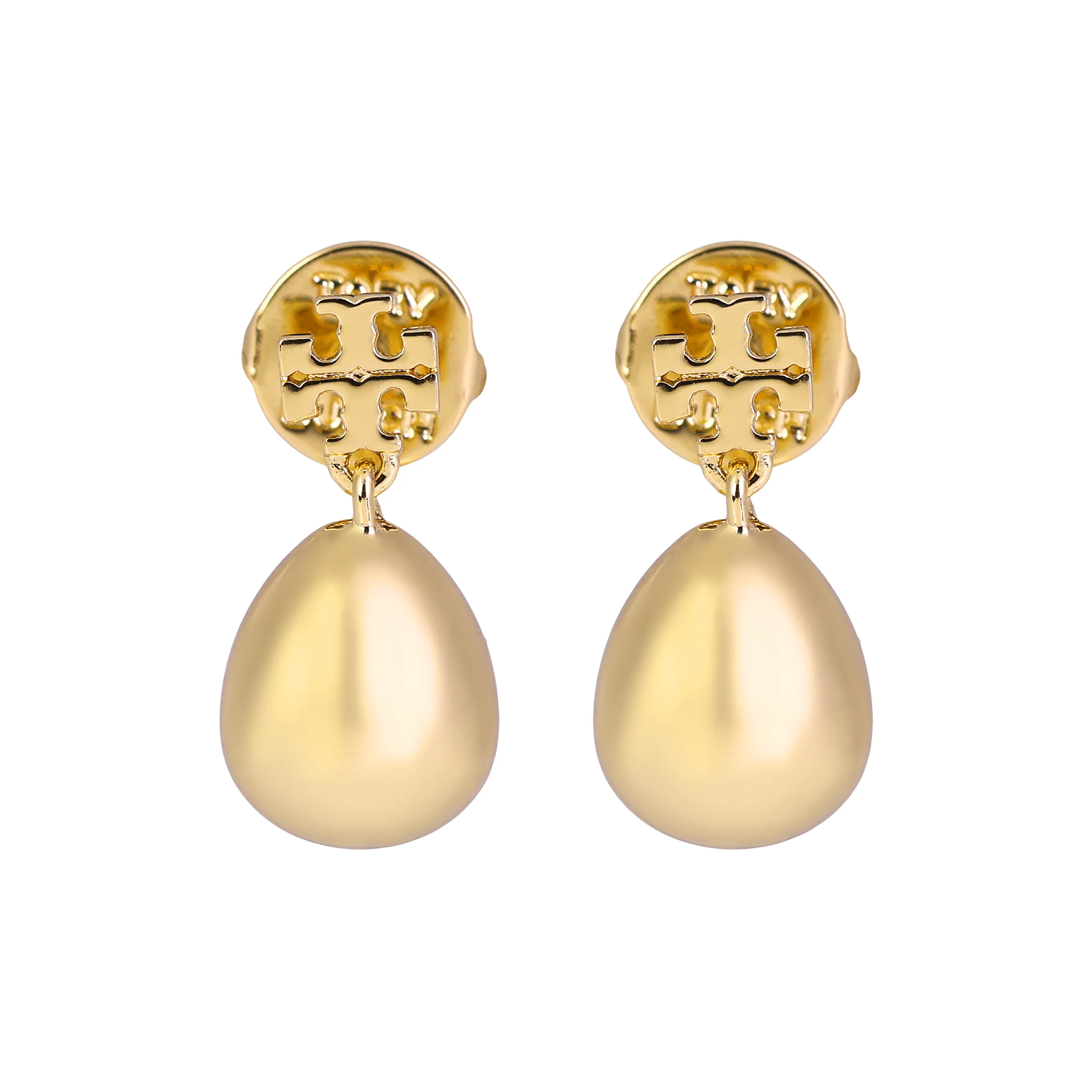 TORY BURCH Серьги из латани Женские Золотые