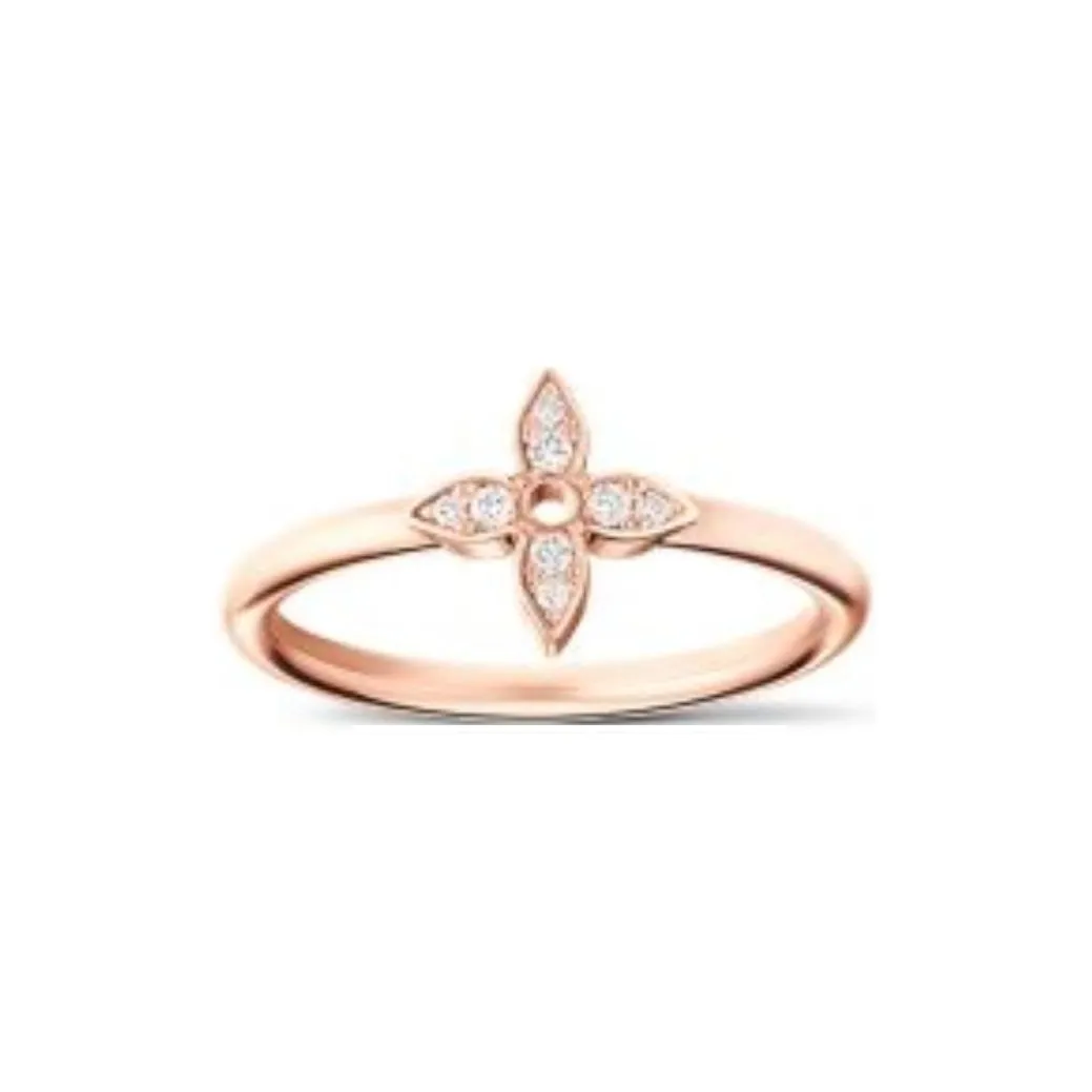 Lv Idylle Blossom Single Ring Pink Gold And Diamonds