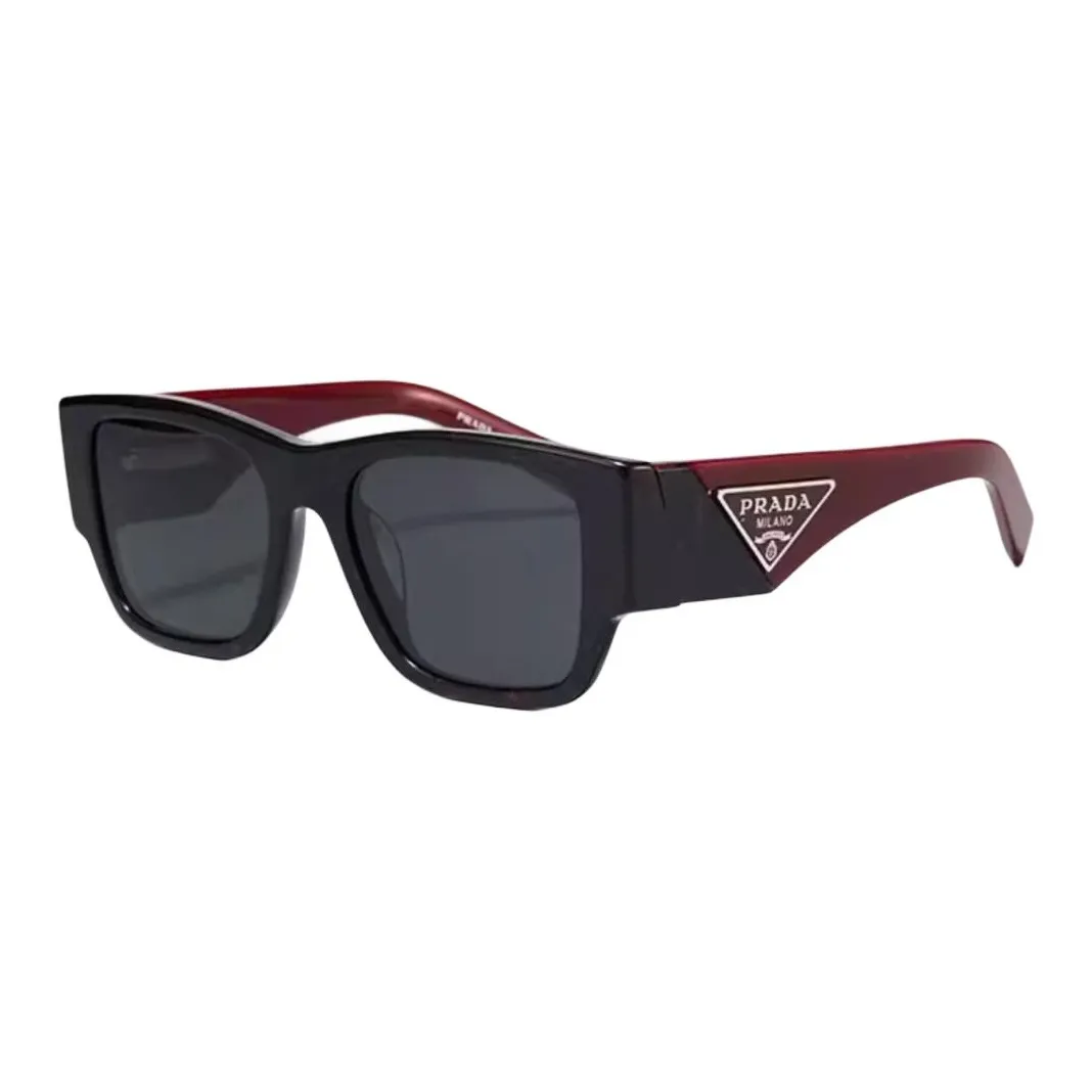 PRADA Пластиковая оправа Прямоугольные Солнцезащитные очки Унисекс Многоцветные