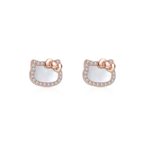 TIDECOLOR Hello Kitty Синтетический Кубический Цирконий Серьги-гвоздики Женские