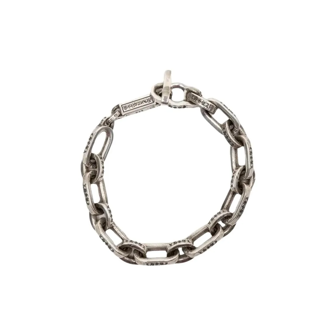 Chrome Hearts 925 Sterling Silver Bracelets Unisex Silver