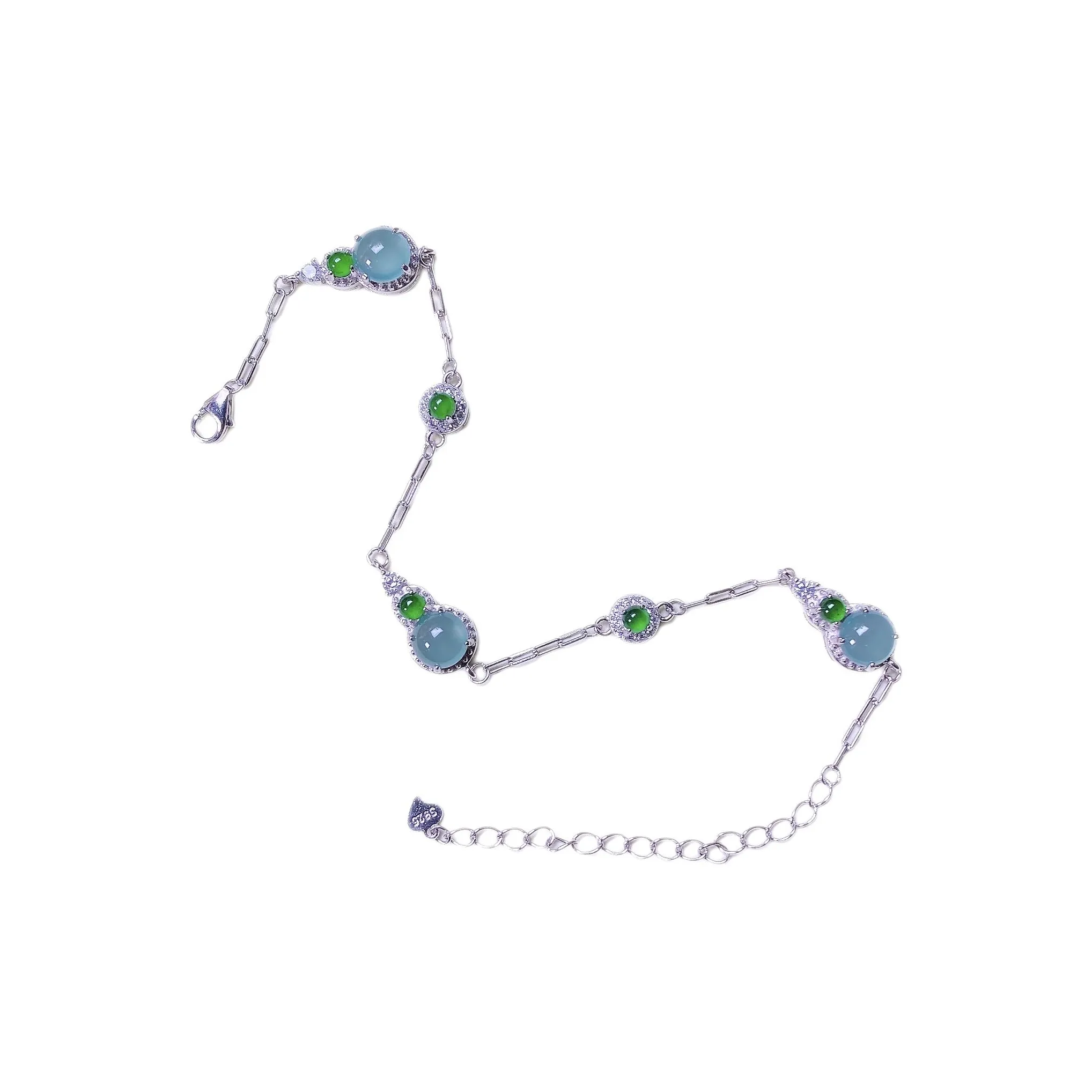 PUPAN Ice Type New Chinese Style Chinese Fashion Trend Chinese Style Luxurious Yet Affordable Jadeite Bracelet Women's