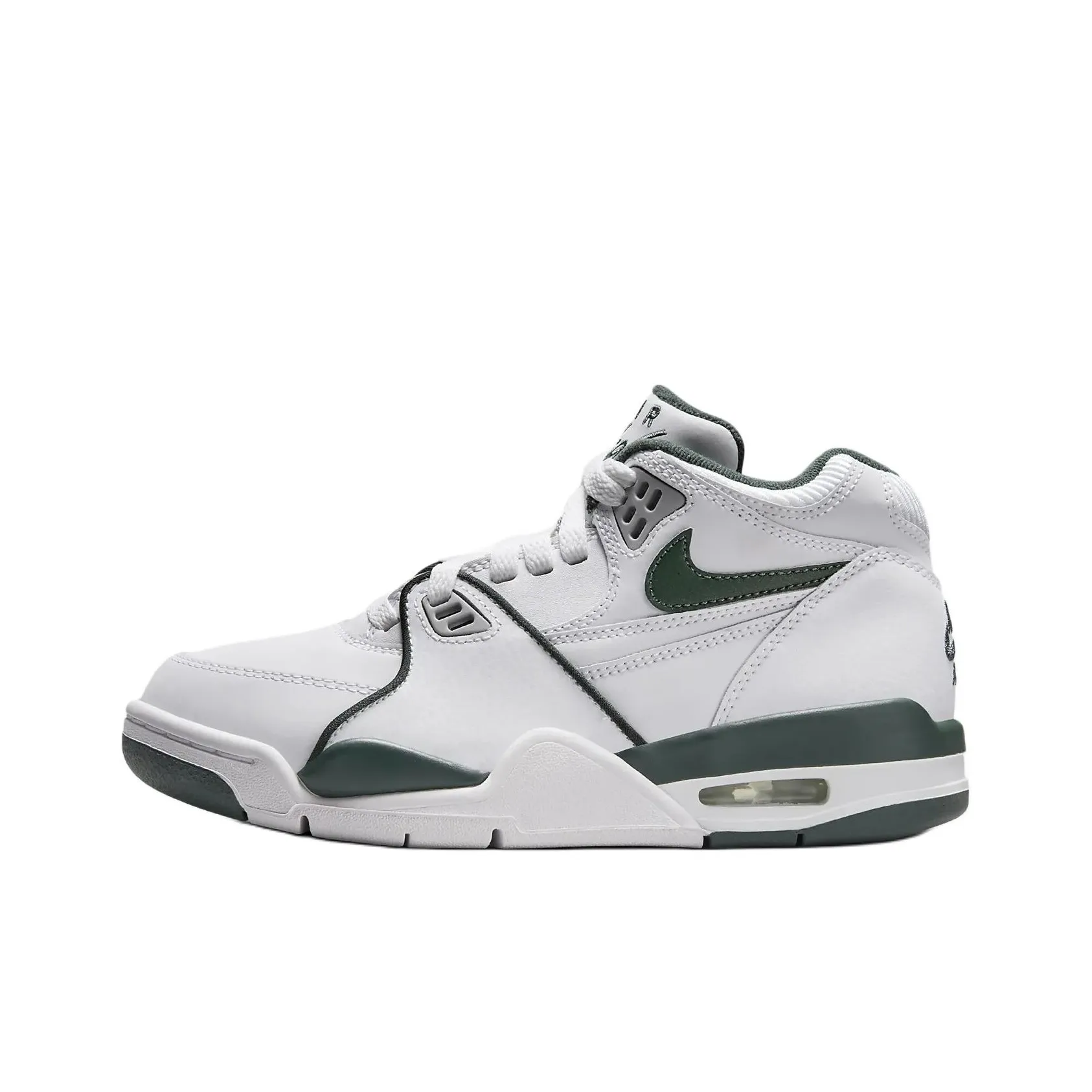 Nike Air Flight 89 Abrasion Resistant High Top Children's Basketball Shoes White Green