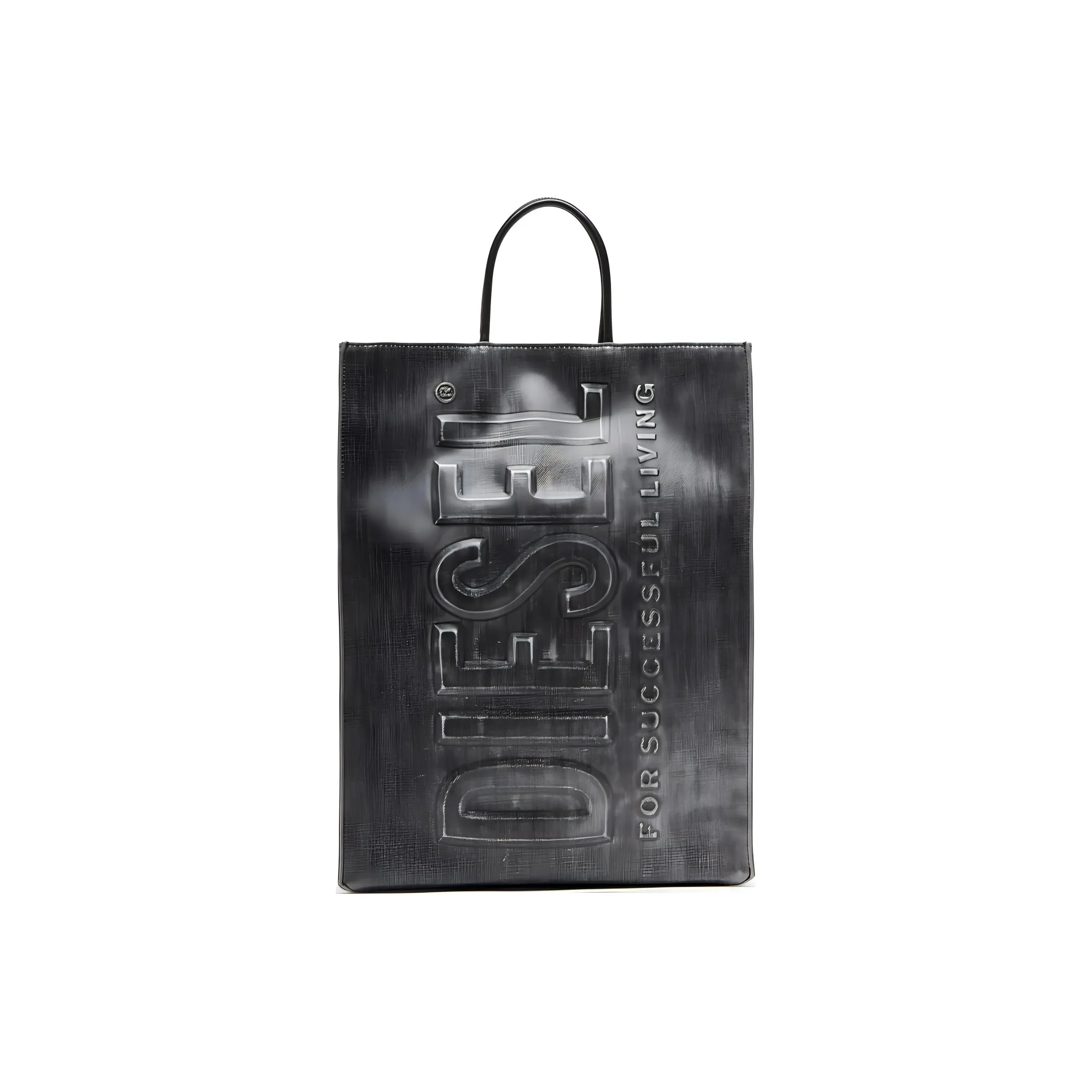 DIESEL Thermoplastic Polyurethane Tote Bag, Shopping Bag, Shoulder Bag, Crossbody Bag, Handbag Tubas Men's Black