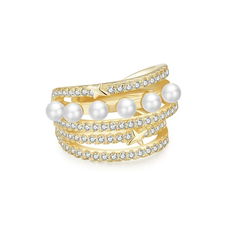 NATURALLYJOJO Искусственная жемчужина Циркон Нижняя заколка Серьги Женские Золотой