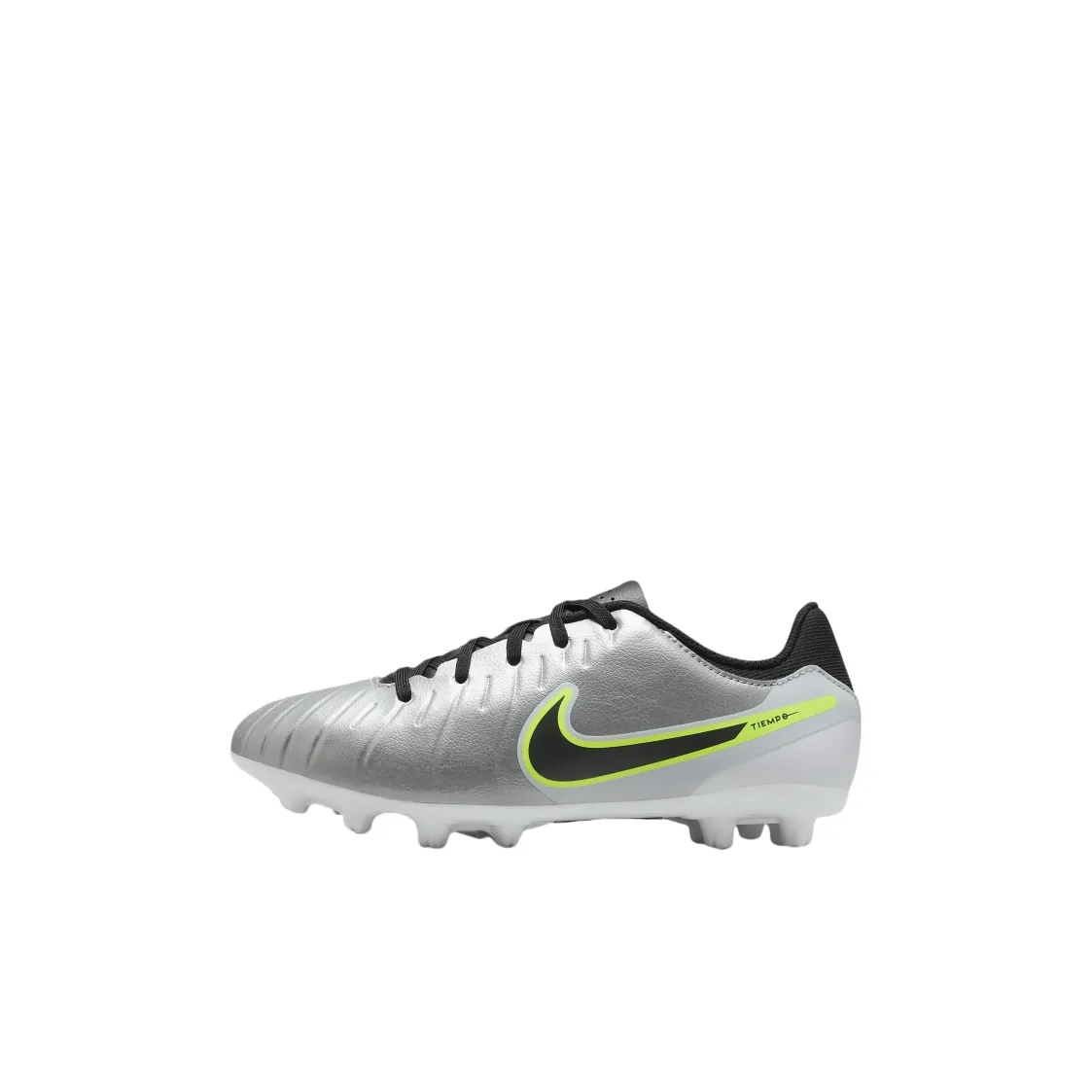 Nike Slip-Resistant Shock Absorbers с антискользящими свойствами устойчивыми к истиранию низкий топ детские футбольные бутсы металлический серебристый цвет детские