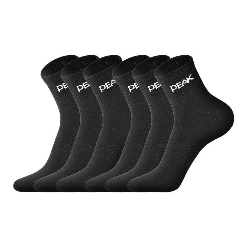 PEAK Mid-Calf Socks Unisex 6 Pack