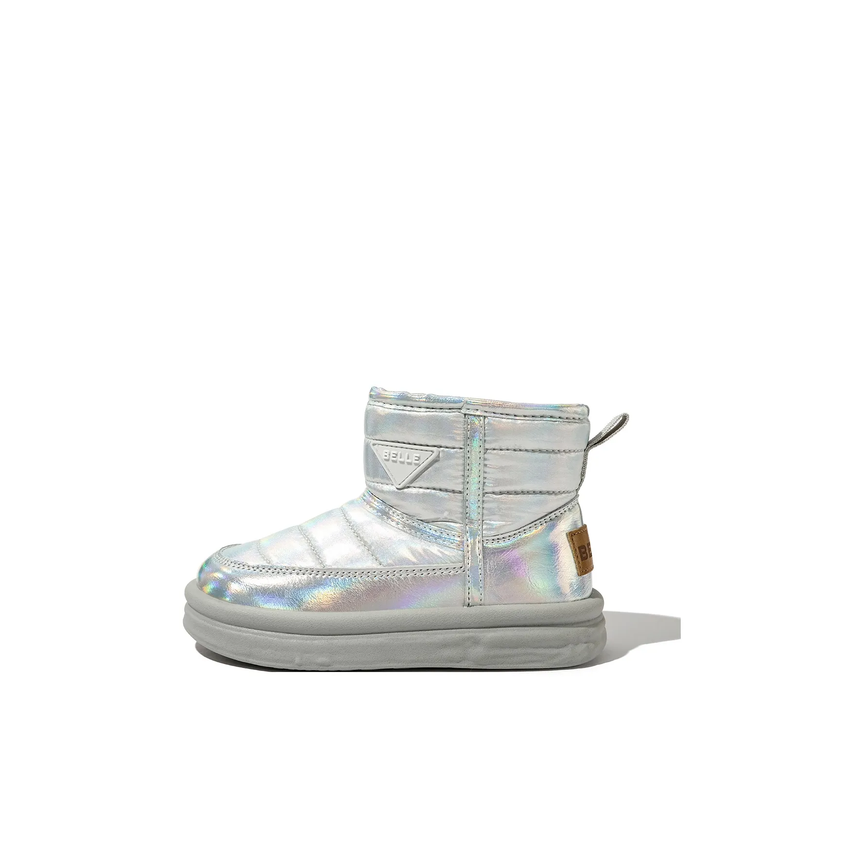 Белль Устойчивые к истиранию высокие детские ботинки серебряные для малышей