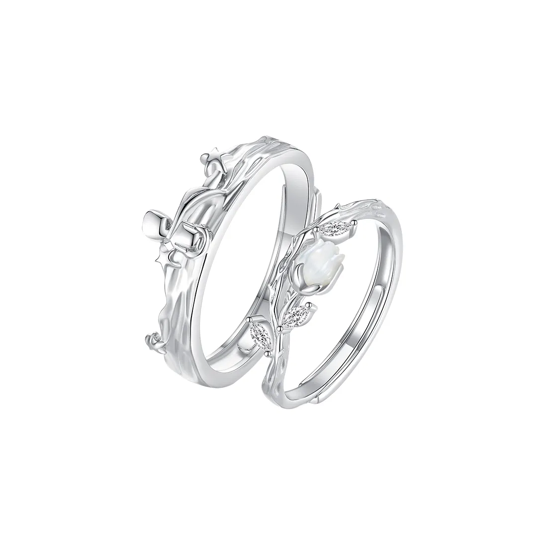 KING SIZE JEWELRY S999 Fine Silver Rings Unisex