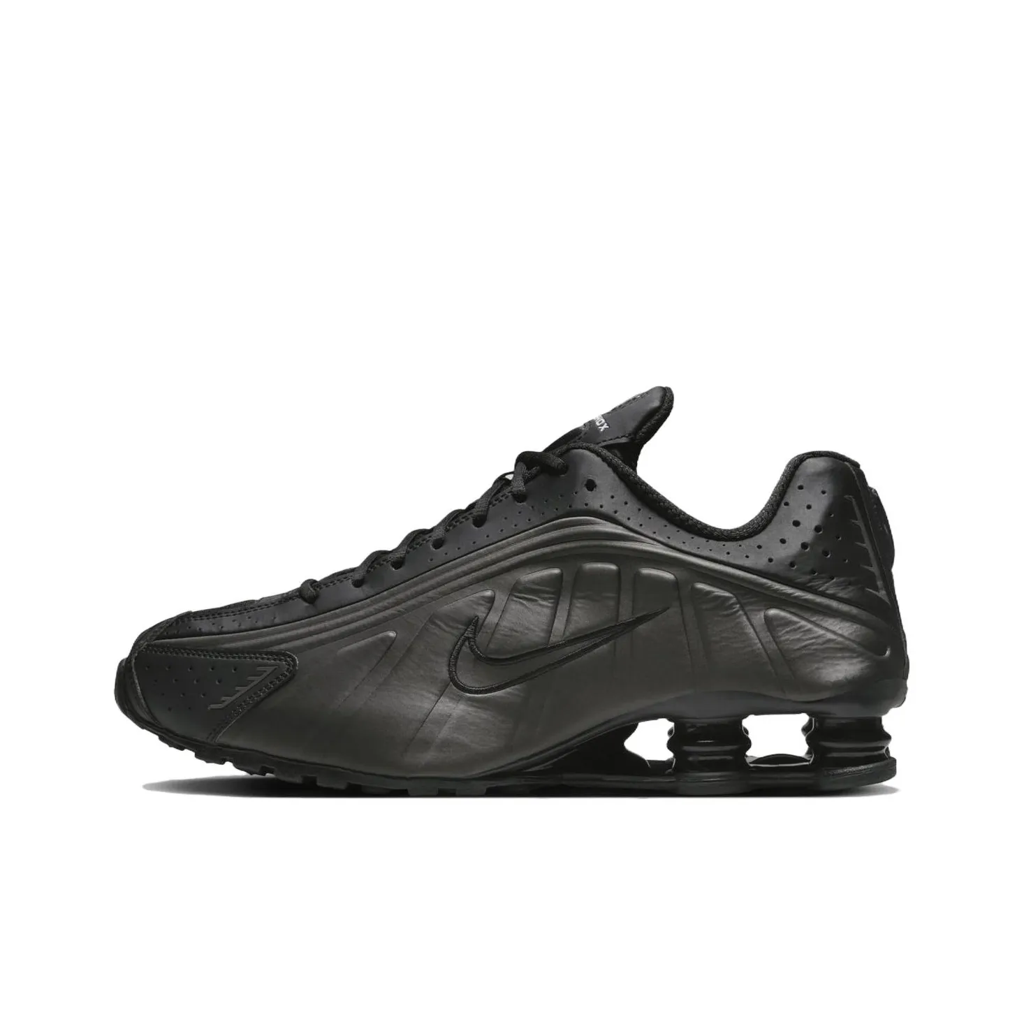 Nike Shox R4 Low Топ Бег на длинные дистанции Спринт Беговые кроссовки Унисекс Черный