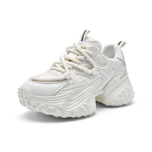 BASIC HOUSE Толстоподошвенные кроссовки Low Top Бежевые Женские