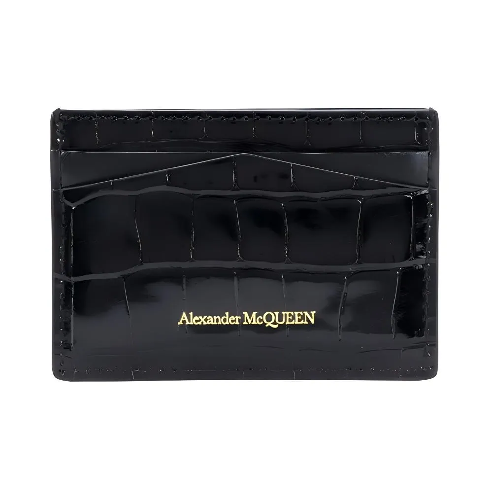 Alexander McQueen KIDS embossed Skull stud Cardholder