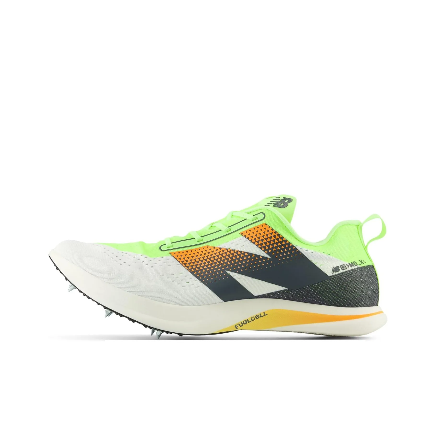 New Balance FuelCell SuperComp MDXv3 White Bleached Lime Glo Hot Mango